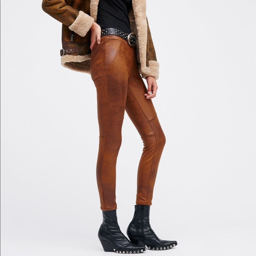 Free People Never Let You Go Vegan Leather Legging
